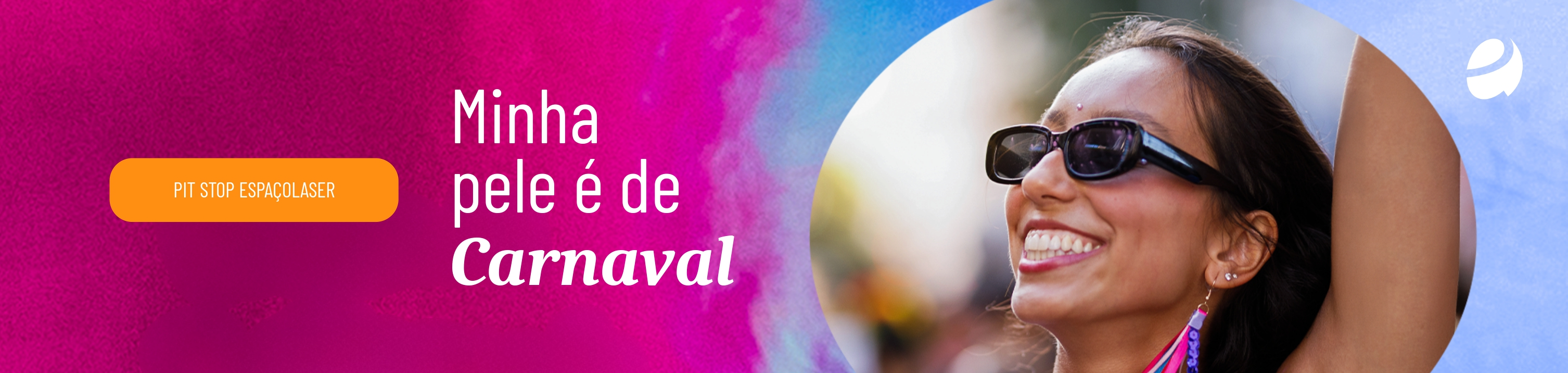 imagem com o texto Pit Stop Espaçolaser: Ponto de Encontro para Foliões no Carnaval!