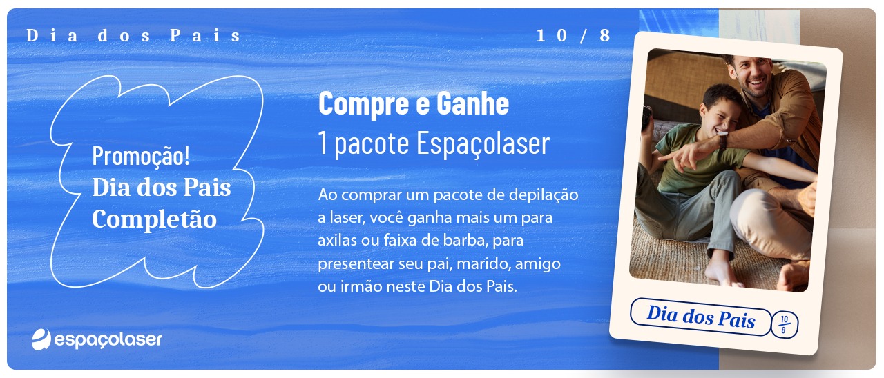 Na compra de um ou mais pacotes de depilação a laser com valor igual ou superior a R$ 1.500 cliente terá direito ao recebimento gratuito de 01 (um) pacote contendo 10 (dez) sessões de depilação a laser, aplicáveis nas axilas (feminino ou masculino) ou na faixa de barba (masculino), destinado exclusivamente à doação ou presente a terceiros, sendo vedada a sua utilização pelo comprador original.
