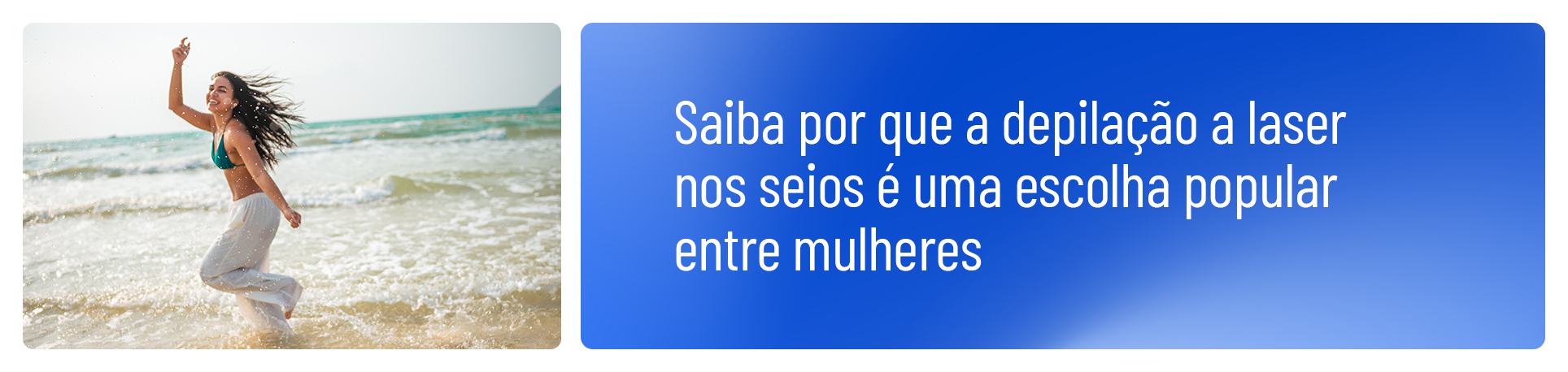 imagem com frase Por que a depilação a laser nos seios é uma solução popular entre as mulheres?