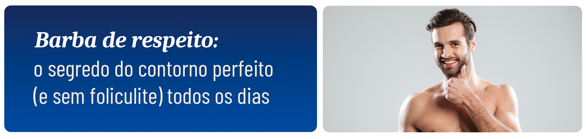 Esses efeitos colaterais não deveriam fazer parte da rotina masculina. E a boa notícia é que já existe uma solução moderna, eficaz e segura para manter o contorno da barba sempre alinhado: a depilação a laser masculina.